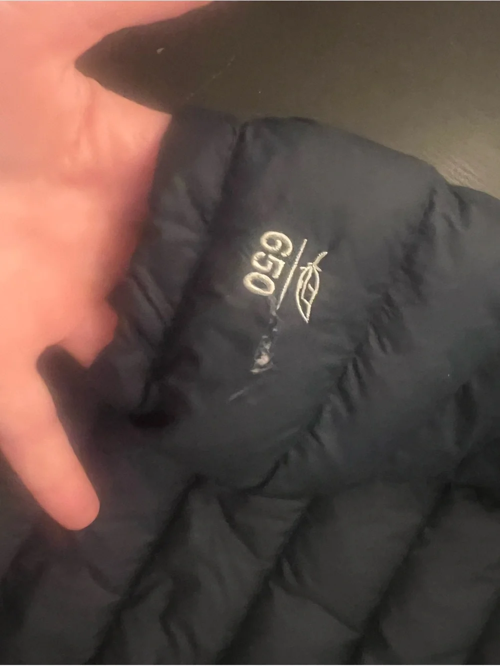L.L. Bean Navy Kids' Puffer Jacket with Teal Trim